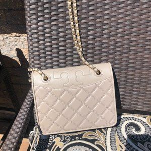 Tory Burch Savannah Shoulder Bag in French Gray New Never Used with Tags